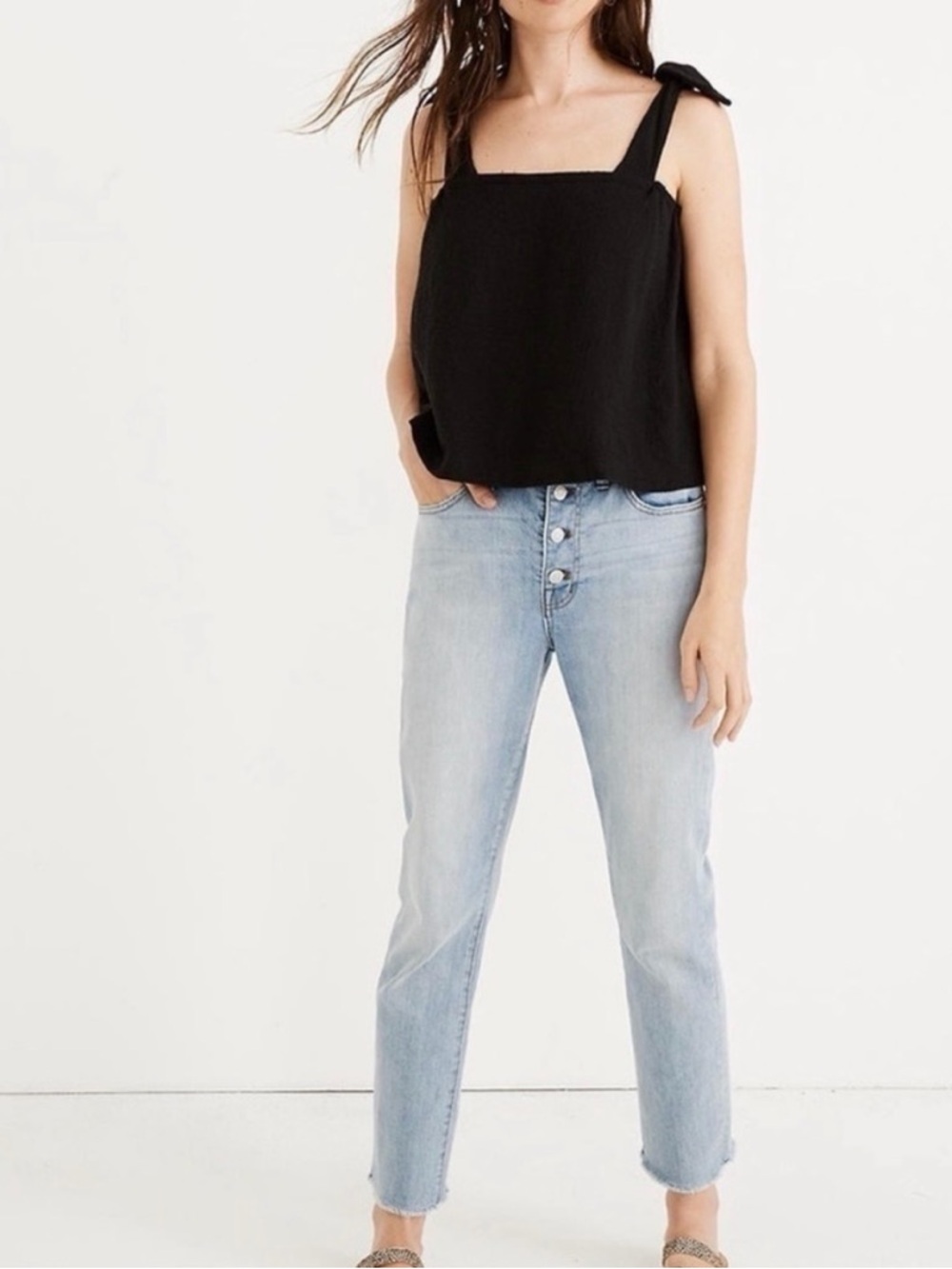 Madewell The High-Rise Slim Crop Boyjean Light Wash